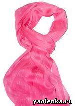 Розовый шарфик мода осень 2010